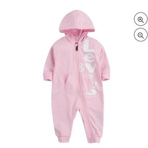 Levi's Baby Girls' Long Sleeve Hooded Coverall